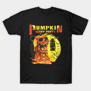 Melting Pumpkin Night Party Halloween T-Shirt